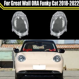 For Great Wall ORA Funky Cat 2018-2022 Car Glass Lens Headlamp Transparent Lampshade Lamp Shell Lights Housing Headlight Cover