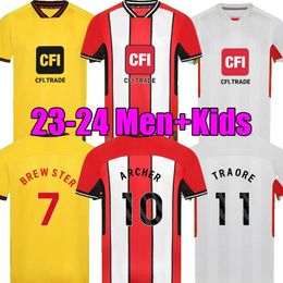 23 24 Sheffield soccer jerseys 2023 2024 McBURNIE ARCHER HAMER BREWSTER TRUSTY MCATEE SOUZA AHMEDHODZIC LAROUCI EGAN NORWOOD United men kids Football shirts 4XL