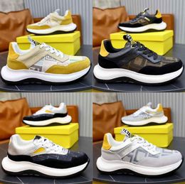 Top Quality23S/S Flow Run Sports Shoes Leather Skateboard Walking Rubber Soles Sneakers Mens Dress Wedding Party Casual Low Top Trainers EU38-45