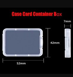 DHL Memory Card Case Box Protective Case for SD SDHC MMC XD CF Card Shatter Container Box White transparent G0913