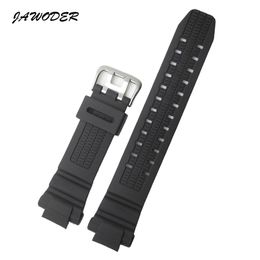 JAWODER Watchband 26mm Black Silicone Rubber Watch Band Strap for GW-3500B G-1200B G-1250B GW-3000B GW-2000 Sports Watch Straps190d