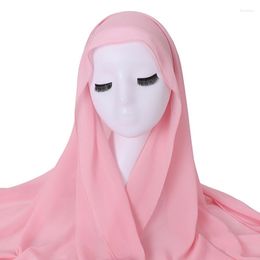 Ethnic Clothing Designer Instant Hijabs Muslim Woman Hat Bonnet Hijab Chiffon Scarf Turban Headscarf Head Wrap For Women Inner Cap Ramadan