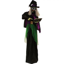 Other Event Party Supplies 6 ft. Halloween Decoration Animatronic Standing Witch Halloween Prop 4 Voice Greetings 230912