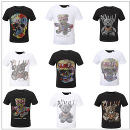 Hot Phillip Plain Men T Shirts Designer PP Skull Diamond T Shirt Short Sleeve Dollar Bear Tiger Brand Tee High Quality Skulls T Shirt Tops FP2168