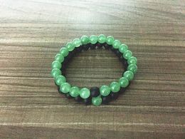 Strand 2 Pc Set Matching Bracelets Green Aventurine Black Onyx/Matte Onyx Bracelet Boy Gift Mala Beads Yoga