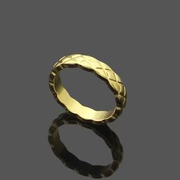 Fashion New Product Mini Wedding Ring Brand 18k Gold Designer Ring High Quality Stainless Steel Couple Ring Gift
