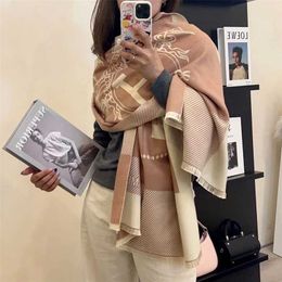 12% OFF New autumn and winter Korean lazy style dual Colour letter casual scarf women's long reversible shawl outerwear