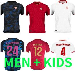 23 24 Sevilla I.RAKITIC L.OCAMPOS FC soccer jerseys PAPU GOMEZ DE JONG J.NAVAS SUSO MUNIR SERGIO RAMOS Y.EN NESYRI LAMELA PAPU GOMEZ 2023 2024 Men Kids Kits football shirt