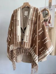Fashion Women's Scarf Autumn and Winter All-Matching Warm Double-Sided Shawl Cashmere-like High-Grade Scarf Big Brand