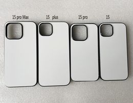 For iPhone 15 pro Max 15 plus Sublimation heat press print Cell Phone Cases with blank metal aluminium plate 100 pieces