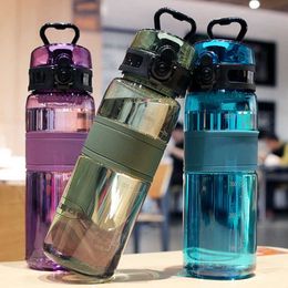 water bottle Convenient Student Sport Water Cup Plastic Portable Water Container Couple Mug Large Capacity Outdoor Travel Sport Water Bottle L230905