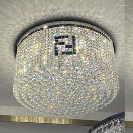 Pendant Lamps Modern Luxury K9 Crystal LED Round Ceiling Chandelier Lamp Home Decor Light Living Dining Room Bedroom Lobby Cristal Lustre