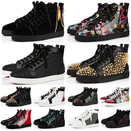 Red Bottomshoes Dress with Box Luxury Designer Dress Shoes Platform Sneakers Spikes Office Career Wedding Mens Womens Casual Shoe Black Gold Glitter Fl