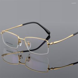 Sunglasses Frames 56-18-142 Pure Titanium Glasses High Quality Men Frame Prescription Designer 296 Optical