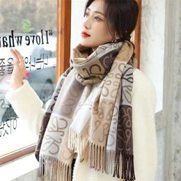 12% OFF scarf 350G Cashmere Women's Winter Warm Thick Widened Long Korean Version Fashion Versatile High Grade Scarf