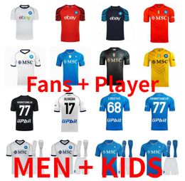 2023 2024 Napoli Soccer Jerseys Halloween Maglietta da calciatore OSIMHEN INSIGNE 23 24 SSC Naples MAGLIA MERTENS Men Kits Football Shirt Fans Player version