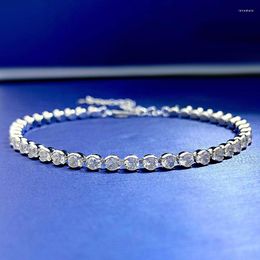 Link Bracelets Simple Small Fresh Bracelet High Carbon Diamond Full NIS Imitation 3mm Wrapped Fashion Row Chai