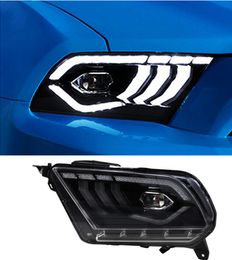 Auto Headlights LED Lens Front Lamp For Ford Mustang 2010-2014 Streamer Turn Signal Headlamp Assembly