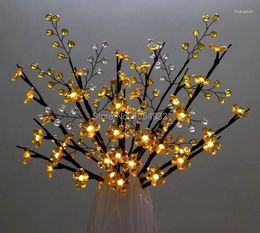 Decorative Flowers LED Acrylic Flower Branch Light 20" 60LED With 3V Adaptor Extra 3 Battery Box Free Of Charge Standard