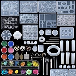 Other Mixed Style Jewellery Epoxy Casting Moulds Tools Set Sile Uv Clay Resin For Making Diy Drop Delivery Equipment Dh2El