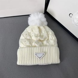 Women's autumn and winter designer beanie cap pure cotton warmth inlaid pearl bonnet ski travel sport beanies
