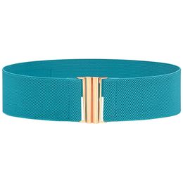 Four Seasons Casual Ladies' Elasticated Stretch Waist Band with Dress Fashion Rubber Belt New Decorative Belt Belts for Women