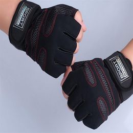 Whole-A34 Weight Lifting Gym Gloves Workout Wrist Wrap Sports Exercise Training Fitness190C