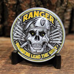 US Army Souvenir Coin, Rangers Lead The Way, Challenge Coin Commemorative Badge Collection Toy