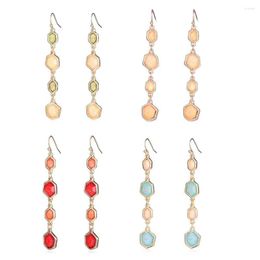 Dangle Earrings Resin Pendant Long Drop For Women Alloy Female Hanging Earring Fashion Ear Jewellery Brincos 2023