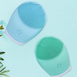 Ultrasonic Silicone Electric Facial Cleansing Brush Sonic Face Cleanser Cleansing Skin Mini Washing Massager Brush Rechargeable Y1272R