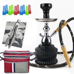 Other Home Garden Heavy Hookah with Case Travel Storage Bag Narguile Sheesha Chicha Cachimbas Nargile Water Pipe Travel Shisha Set 230912