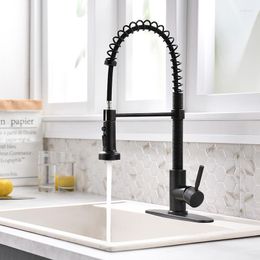 Kitchen Faucets Brass Sink Faucet High Quality ORB Pull Out Mixer Tap Cold Water One Hole Oil Rubbed Bronze