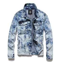 Men's Jackets Fashion Mens Letter Print Denim Jackets Slim Fit Jeans Jacket Cotton Outwear Coat Long Sleeve Cardigan Male Clothing Size M-3XL x0913 x0913