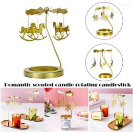 Candle Holders Rotary Tea Light Holder Adopts Rotation Technology Dinner Table Decoration