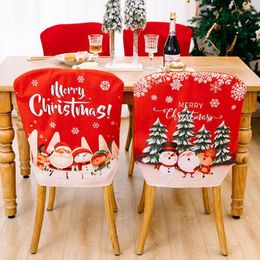 Chair Covers Christmas Cover Red English Decoration Wedding Party Supplies Dinners Ornament 48 57cm