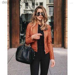 Men's Fur Faux Fur Women's Jackets 2023 Spring Women's Leather Jacket Slim Thin PU Women Casual Long Sleeve Coats Outwear Faux Plus Size L23091