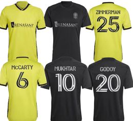 23-24 Nashvill Home Away Soccer Jersey Customed Thai Quality MUKHTAR 10 GODOY 20 MOORE 18 ZIMMERMAN 25 Davis 54 McCARTY 6 FAFA 7