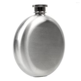 Hip Flasks HOOMIN Round Whiskey Flask 5 Oz Wine Bottle Stainless Steel Alcohol Drinkware Accessories Russian Liquor Pot