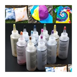 Other Festive Party Supplies 12 Bottles Kit Muti-Color Dyes Permanent Paint Tie Dye One Step Set For Diy Arts Clothes Fabric Drop Deli Dhz7I