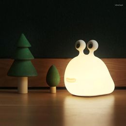 Night Lights Slug Lamp 3D LED Lovely Animal Toy Rechargeable Soft Silicone Gifts For Baby Bedroom Table Desk Decoration