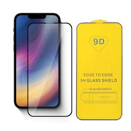 9D Curved Full Cover Tempered Glass Screen Protector Tempered glass film For Iphone XS XR 7 8 Plus 11 12 13 14 15 Pro Max