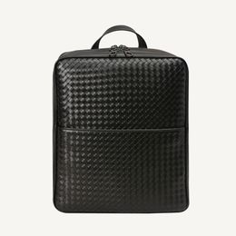 5A High-End Genuine Leather Backpack Designer Bag Fashion Simple Travel Bag Luxury Brand Minimalist Business Men Computer Bag for A4 File Hand-Woven Bag 2023 New