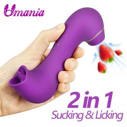 Female Sucking Vibrator Clit Sucker Clitoris Stimulator Masturbator Nipple Licking Tongue Oral Adult Sex Toys for Women3069