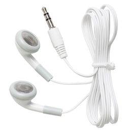 Disposable Cell Phone Earphones 3.5mm Wired In Ear Earphone Stereo Earbuds For School Museum Li brary