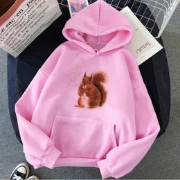 Women's Hoodies Squirrel Women Gothic 90s Hood Clothes Female Vintage Clothing