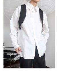 XS-6XL New 2023 Men Women Clothing Yamamoto Yoshi Style Niche Black And White Long Sleeved Street Shirt Plus Size Costumes