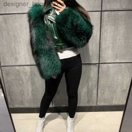 Men's Fur Faux Fur Designers Genuine Leather Jacket With Fox Fur Sleeve Ladies Real Sheep Leather Coat L230913