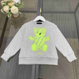 autumn sweater for kids Sparkling green Doll pattern print sweatshirts for boy girl Size 100-160 CM Long sleeved child pullover Sep10