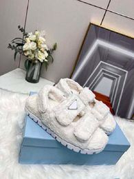 Damen-Designer-Hausschuhe aus Wolle, offene Hanfseil-Sandalen mit kastenförmiger, lässiger und vielseitiger dicker Sohlenisolierung