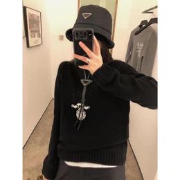 Designers 2023 Hot Womens Clothing Knit Mens Crow Neck Sweaters P Letter Long Sleeve Clothing Pullover Oversized winewing-8 CXG23091315